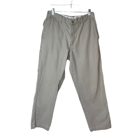 Columbia Cargo Carpenter Pants Straight Leg Khaki Men’s‎ Hiking Outdoor Size 32 - Picture 1 of 10